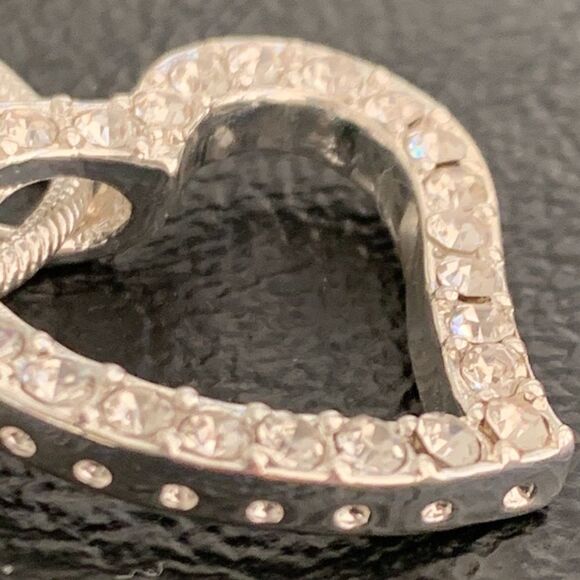 Open Heart Pendant Necklace with Swarovski Crystals - Friend Birthday Gift NEW - Picture 6 of 7